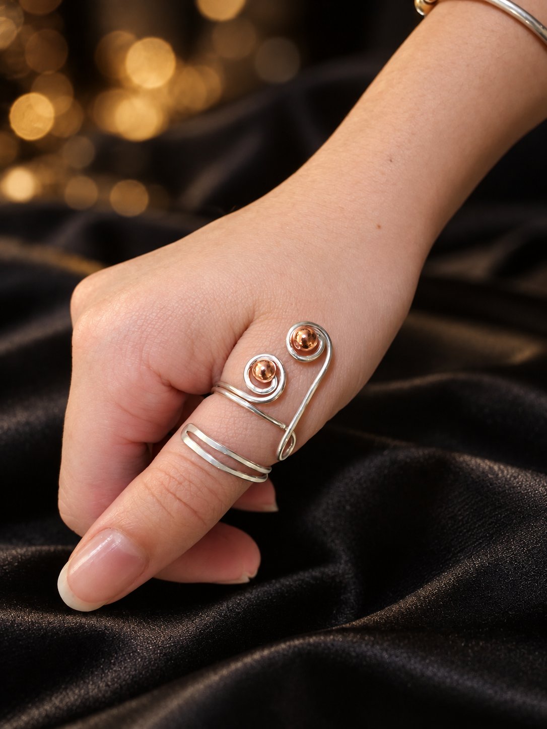 Ember Duet ring, from the front.