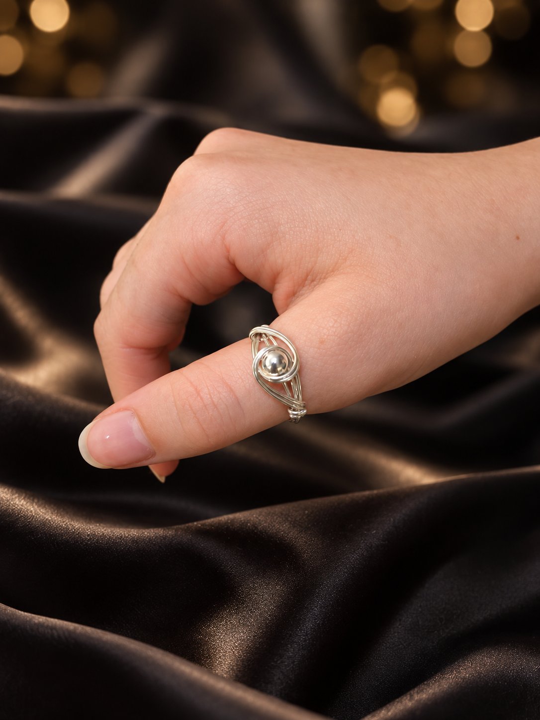 Lunar Gaze ring, from the front.